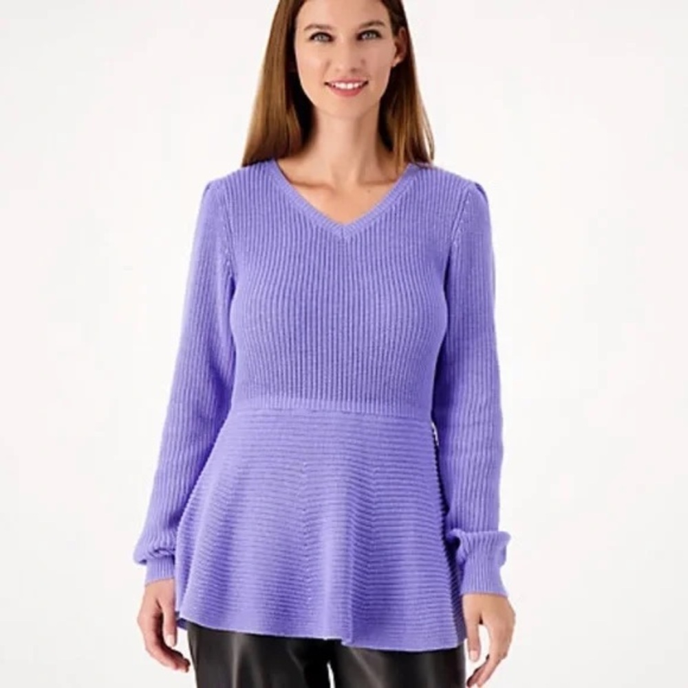 GIRL WITH CURVES Peplum Sweater A551710
